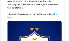 Prezident "Qarabağ"ı "Benfika" üzərində qələbə münasibətilə təbrik edib