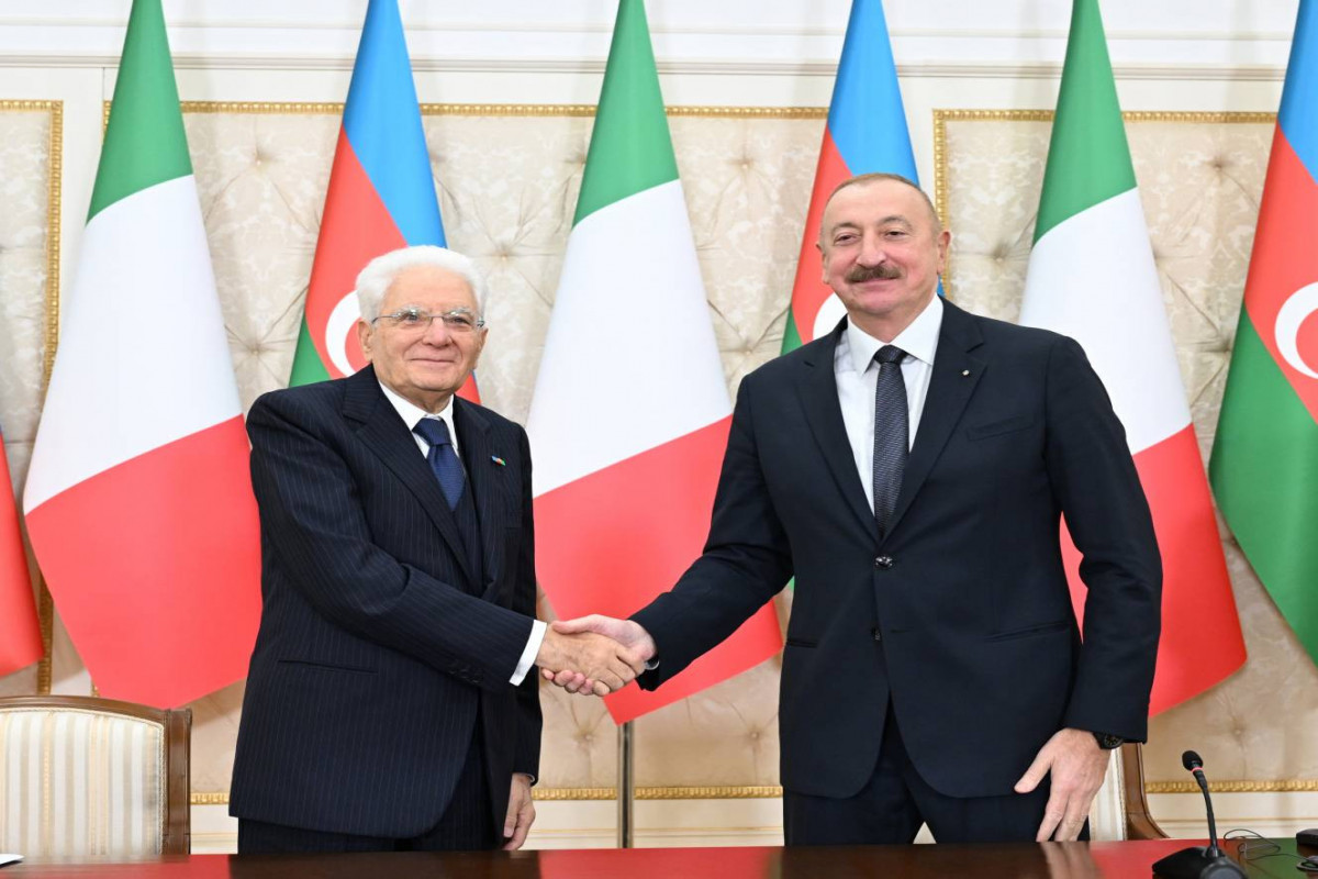 Azərbaycan və İtaliyanın dövlət başçıları mətbuata bəyanatla çıxış ediblər - YENİLƏNİB 2