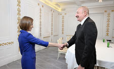 Prezident İlham Əliyev Kopenhagendə Moldova Prezidenti ilə görüşüb