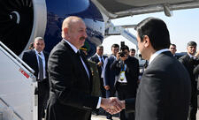 Prezident İlham Əliyev Tacikistana səfərə gəlib - FOTO