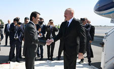 Prezident İlham Əliyev Tacikistana səfərə gəlib - FOTO