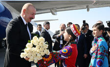 Prezident İlham Əliyev Tacikistana səfərə gəlib - FOTO