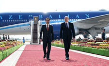 Prezident İlham Əliyev Tacikistana səfərə gəlib - FOTO