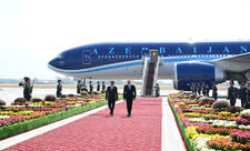 Prezident İlham Əliyev Tacikistana səfərə gəlib - FOTO