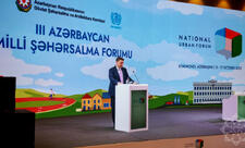 Prezident İlham Əliyevin 3-cü Milli Şəhərsalma Forumunun iştirakçılarına müraciəti oxunub - YENİLƏNİB 
