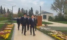 Baş prokuror Kamran Əliyev Gəncə Memorial kompleksini ziyarət edib - FOTO