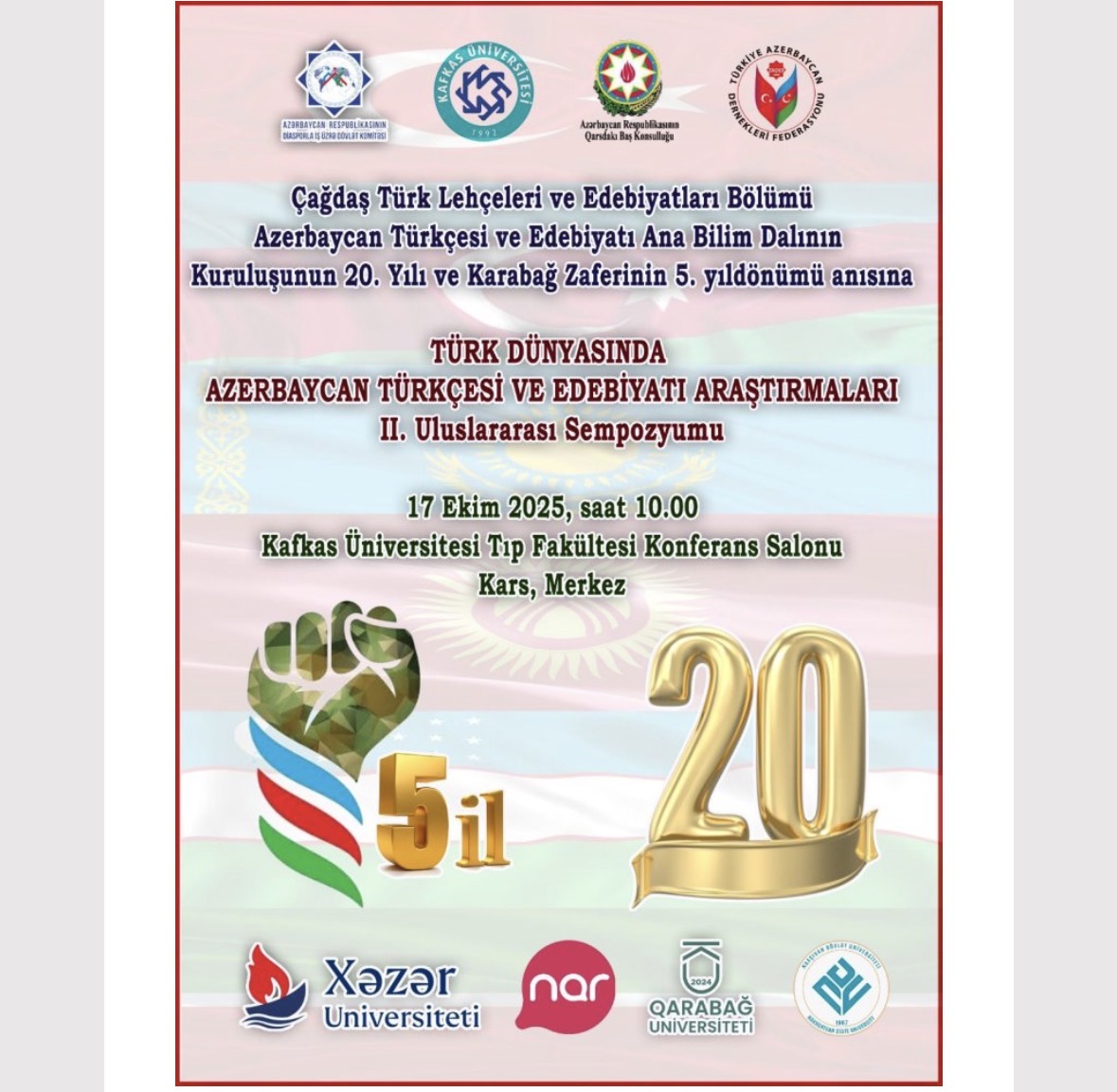 Qarsda Türk Dünyasının Elmi Birliyini Gücləndirən Beynəlxalq Simpozium Keçirilib