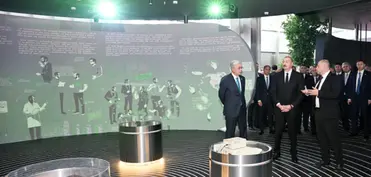 Azərbaycan və Qazaxıstan prezidentləri Astanada “Alem.ai” Beynəlxalq Süni İntellekt Mərkəzində olub - FOTO