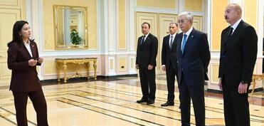 Tokayevə və İlham Əliyevə “Orta Dəhlizin İnkişafı” layihəsi təqdim edilib
