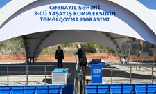 Cəbrayıl şəhərində ikinci və üçüncü yaşayış komplekslərinin təməli qoyulub