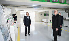 Prezident İlham Əliyev Sabirabadda aqrokimyəvi vasitələrin istehsalı müəssisəsinin fəaliyyəti ilə tanış olub