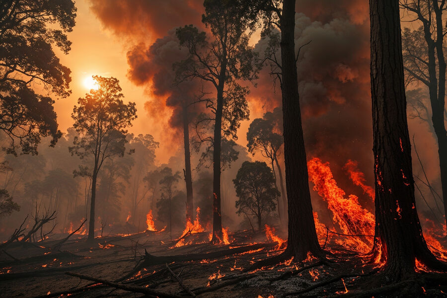 Rusiyanın Nedorazumeniya adasında meşə yanğını baş verib