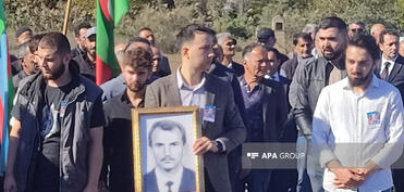 İtkin düşən hərbçi Teymur Allahverdiyevin nəşinin qalıqları Neftçalada dəfn olunub - FOTO