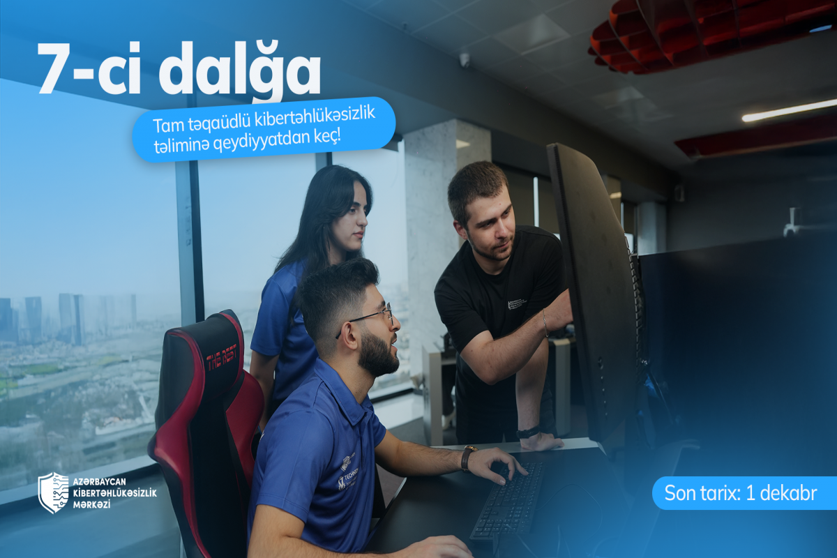Azərbaycan Kibertəhlükəsizlik Mərkəzinin yeni təlim proqramına qeydiyyat başlayıb