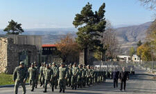 Laçında hərbi orkestrin müşayiəti ilə yürüş keçirilir  - FOTO