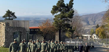 Laçında hərbi orkestrin müşayiəti ilə yürüş keçirilir  - FOTO