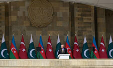 Ərdoğan: Şəhidlərimizin bir-birinə qarışan qanları üzərində yüksələn hürriyyət sancağı Qarabağda dalğalanır