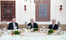 Azərbaycan, Türkiyə və Pakistan liderləri birgə nahar ediblər