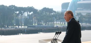 Türkiyə Prezidentinin administrasiyası Bakıdakı hərbi paraddan görüntülər paylaşıb