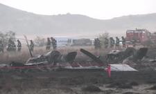 Gürcüstanda C-130 qəzası yerindən video yayımlanıb