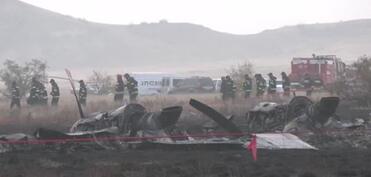 Gürcüstanda C-130 qəzası yerindən video yayımlanıb