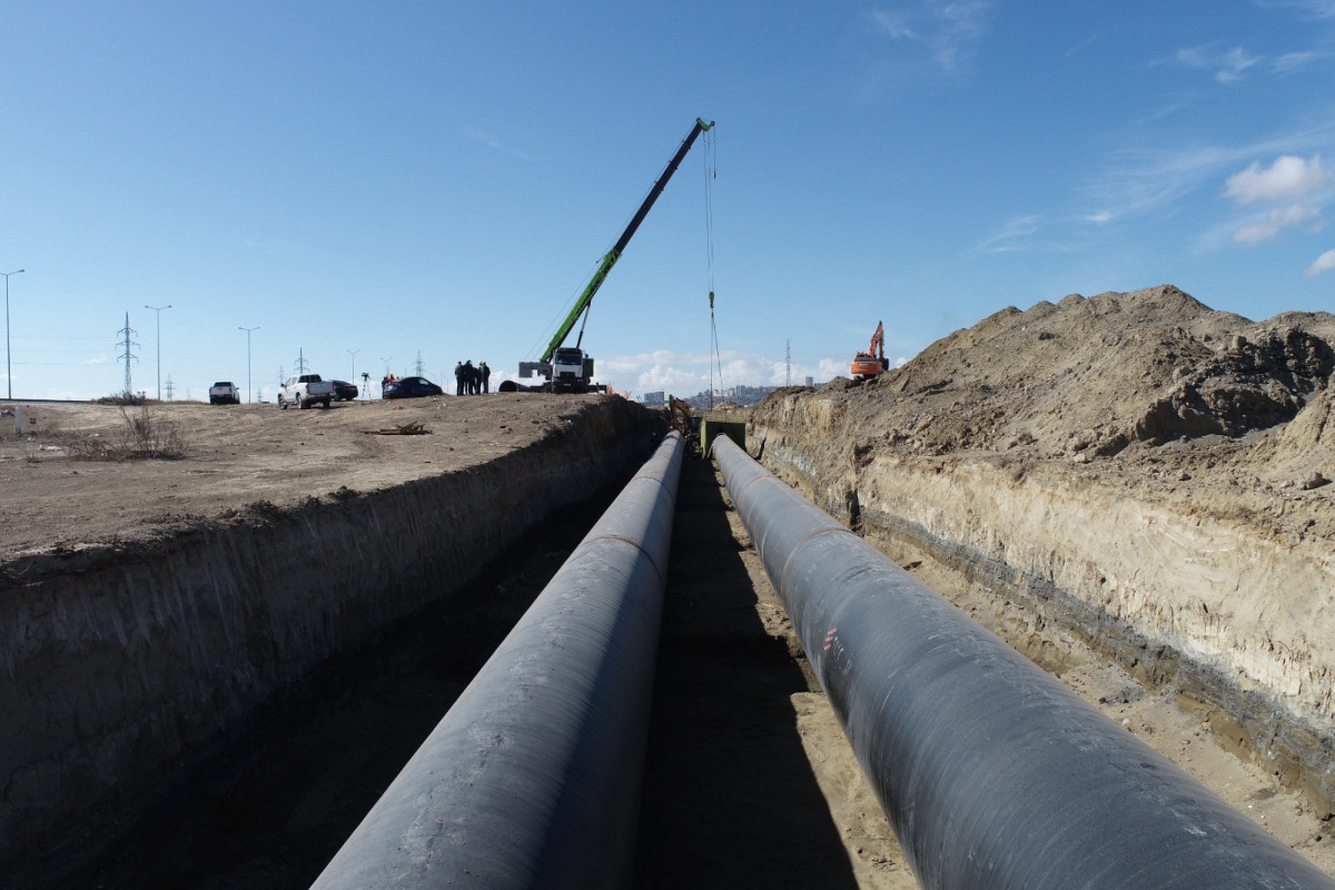 Zığ-Hövsan kanalizasiya kollektoru tikilir - VİDEO