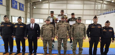 Mülki müdafiə qoşunlarında güləş üzrə birincilik keçirilib