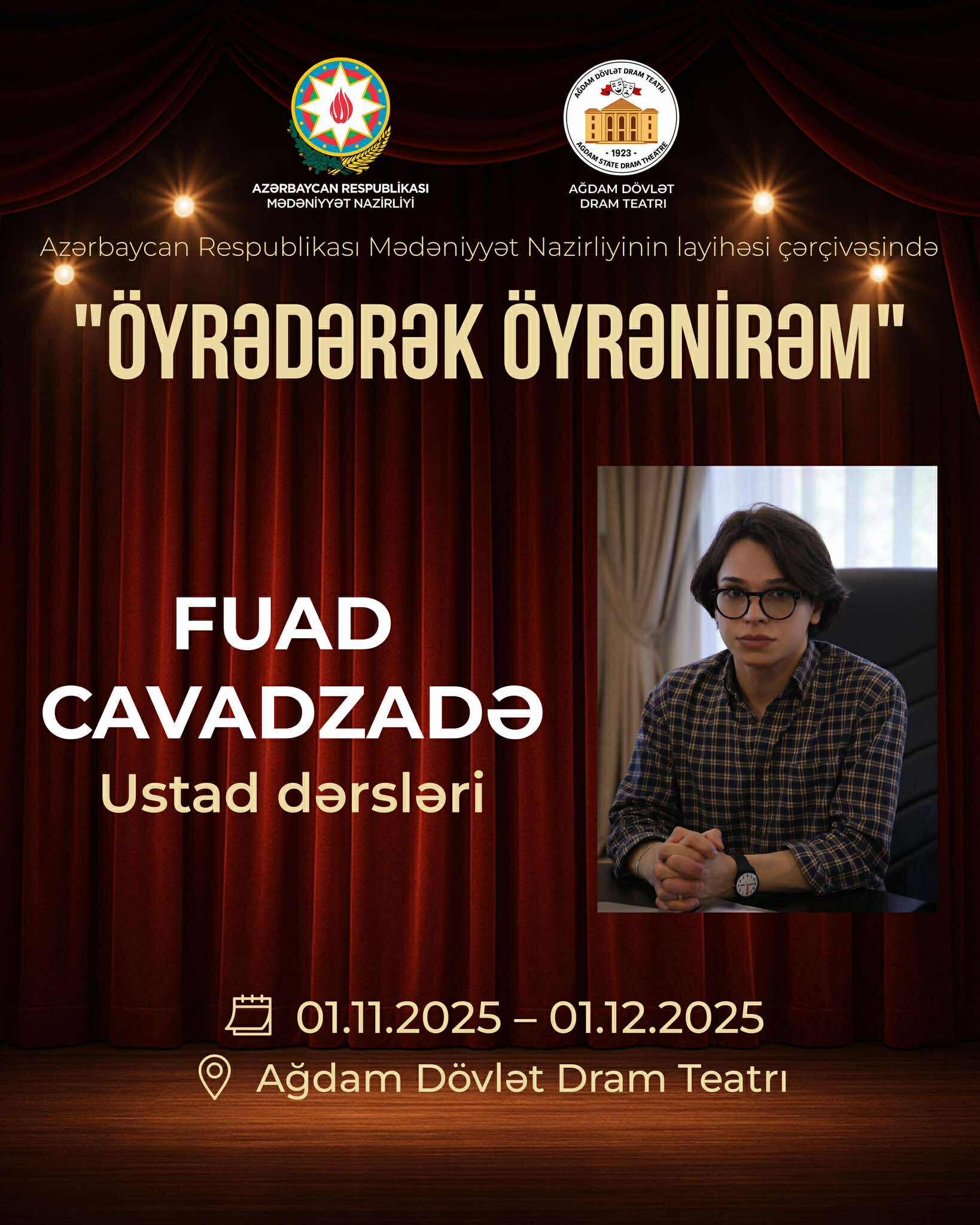 Ağdam Dövlət Dram Teatrında ustad dərsləri keçiriləcək