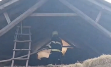 Qəbələdə yanğın olub - VİDEO