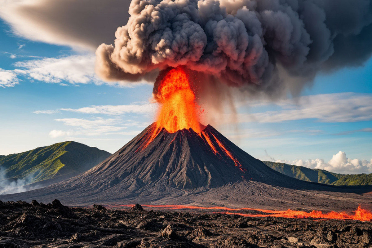 Havay adalarında vulkan yenidən püskürüb