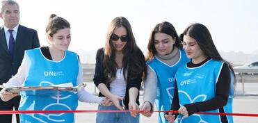 Leyla Əliyeva Qaradağda yeni parkın açılışında iştirak edib