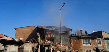 Türkiyədə təbii qaz partlayışı zamanı 2 ev çöküb