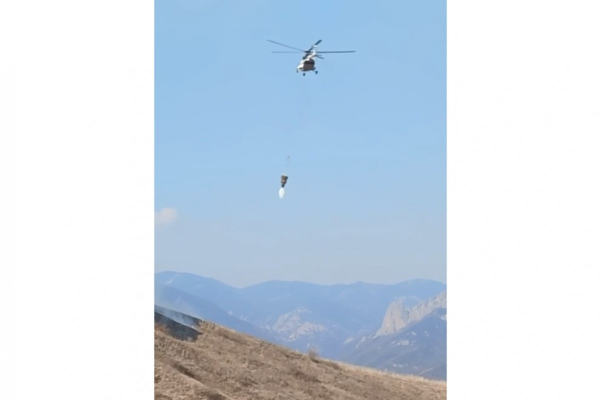 Kəlbəcər və Laçında yanğının söndürülməsinə helikopterlər cəlb olunub