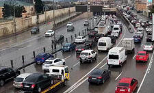 Bakıda yağışla bağlı bəzi yollarda sıxlıq var - SİYAHI - YENİLƏNİB-1