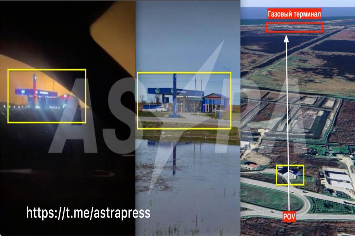 Ukrayna dronları Krasnodarda dəniz limanına zərbə endirib, yanğın baş verib