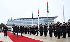 Prezident İlham Əliyevin Bratislavada rəsmi qarşılanma mərasimi olub