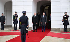 Prezident İlham Əliyevin Bratislavada rəsmi qarşılanma mərasimi olub