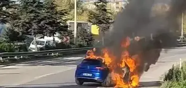 Türkiyədə ulduz futbolçunun avtomobili yandı