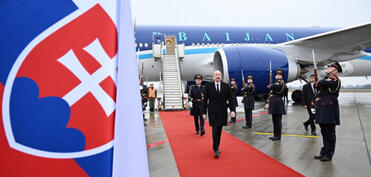 Azərbaycan Prezidenti İlham Əliyev Slovakiyaya rəsmi səfərə gəlib