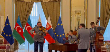 Slovakiya hərbi orkestri “Qurban olum Azərbaycan” mahnısını ifa edib