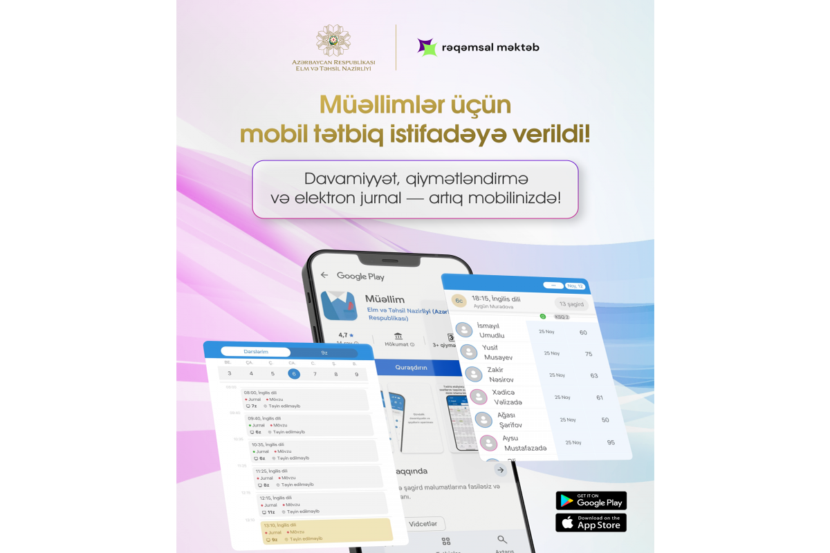 Müəllimlər üçün yeni mobil tətbiq istifadəyə verilib