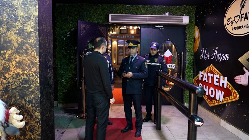 Polis səs-küyü normalarına əməl etməyən obyektlərdə profilaktik tədbirlər keçirdi - FOTO/VİDEO