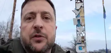 Zelenski Ukrayna Müdafiə Qüvvələrinin uğurlu əməliyyatından sonra Kupyanska gedib - FOTO