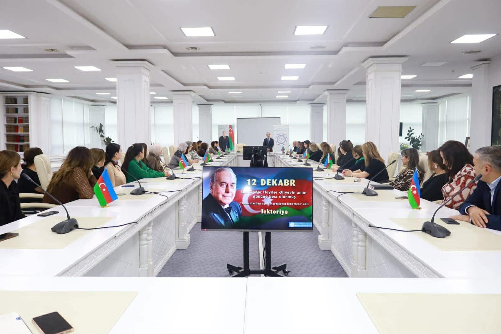 MEK-də Ulu Öndər Heydər Əliyevin anım gününə həsr olunmuş lektoriya keçirilib