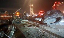 Qaradağda zəncirvari qəza tıxaca səbəb olub