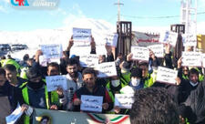 Tikantəpəli mədənçilər etiraz aksiyası keçirdilər