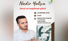 Yazıçı Nadir Yalçının “Lal ev” hekayələr kitabının təqdimatı olacaq