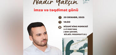 Yazıçı Nadir Yalçının “Lal ev” hekayələr kitabının təqdimatı olacaq
