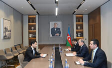 Ceyhun Bayramov Beynəlxalq Mülki Müdafiə Təşkilatının Baş katibi Ərgüc Kələntərli ilə görüşüb