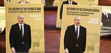 “Vətən müharibəsi tarixi. Azərbaycanın ərazi bütövlüyünün bərpası – Şəxsiyyət faktoru” kitabının ingilis və rus dillərində nəşrlərinin təqdimatı keçirilib